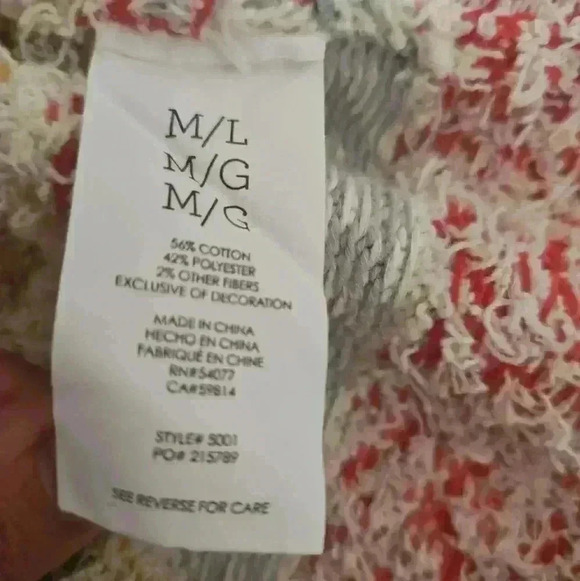 Cabi Womens Siesta Boho Multicolor Stripe Textured Fringe Poncho M/L - Picture 12 of 14